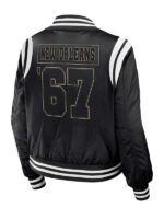 New Orleans Saints Black zipper Satin Jacket