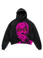 Unisex Mummy Print Black Pullover Hoodie