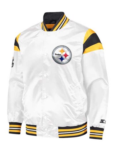 Pittsburgh Steelers Starter White Satin Jacket