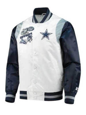 Retro The All American Dallas Cowboys White And Navy Jacket