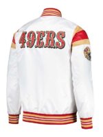 49ers Starter White Satin Jacket