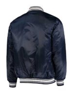 Seattle Seahawks Full-Snap Navy Satin Jacket