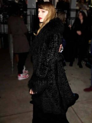 Taylor Swift Poor Things Premiere Black Coat