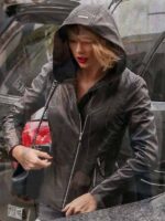 Taylor Swift Hooded Leather Jacket