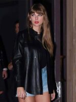 Taylor Swift Chiefs Black Leather Jacket