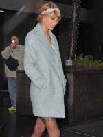 Taylor Swift Short Blue Wool Coat