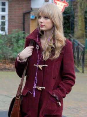 Taylor Swift Burgundy Duffle Coat