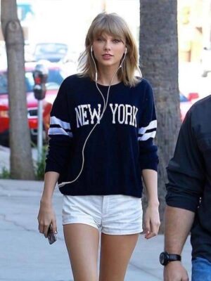 American Singer Taylor Swift New York City Navy Sweater