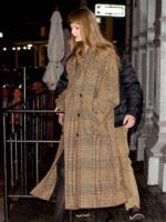 Taylor Swift Stella McCartney Checked Brown Tweed Coat