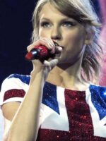 Taylor Swift The Red Tour London United Kingdom Flag Sequin T-Shirt