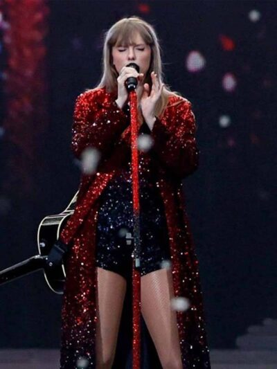 Taylor Swift Red Sequin Coat