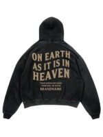 On Earth As It Is In Haven Black Pullover Fleece Hoodie