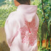 Unisex Pink Palm Puff Hawaii Hibiscus Hoodie