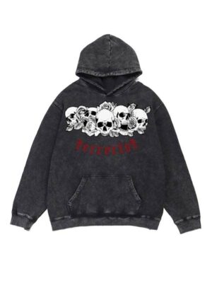 Gothic Retro Skull Hoodie