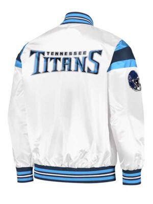 Unisex Titans Full Snap White Varsity Jacket