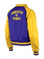 Vikings Purple satin Bomber Jacket