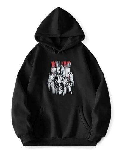 Unisex Walking Dead Printed Fleece Hoodie