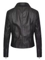 Women's Black Quilted Leather Jacket