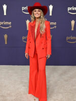 2024 ACM Awards Lainey Wilson Red Suit