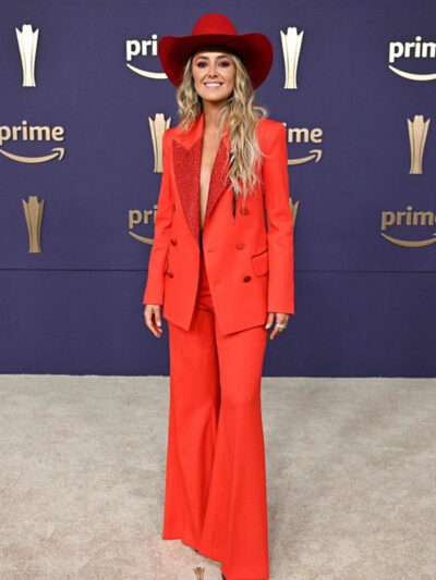 2024 ACM Awards Lainey Wilson Red Suit