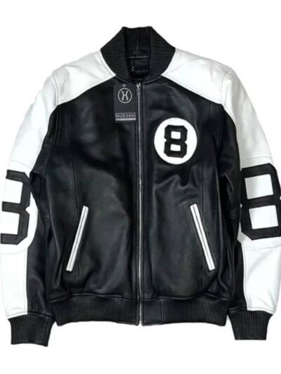 8 Ball Black And White Bomber Jacket