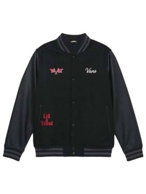 Vans Stevens Black Letterman Varsity Jacket