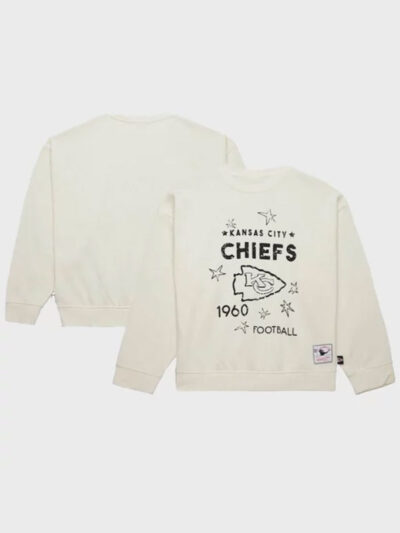 Mitchell & Ness Kansas City Chiefs Throwback Logo 3.0 Cream Sweatshirt