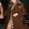 Taylor Swift Date Night Brown Trench Coat