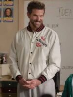 Abbott Elementary Bradley Cooper White Bomber Jacket