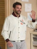 Abbott Elementary Bradley Cooper White Bomber Jacket