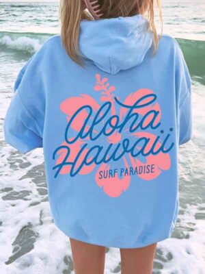 Hawaii Aloha Fleece Hoodie