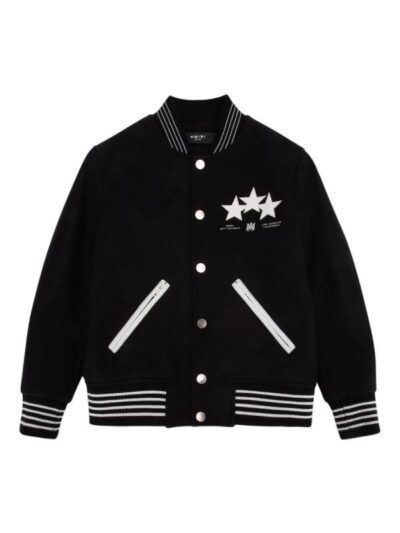 Amiri Star Bomber Black Varsity Jacket