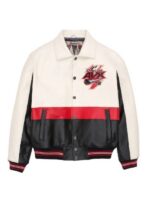 Avirex USA Red Blades Bomber Leather Jacket