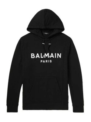 Balmain Printed Pullover Hoodie