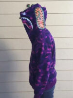 BAPE Camo Shark Purple Zip-Up Hoodie