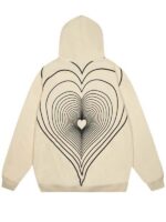 Unisex Battle Kid Overlapping Heart Hoodie