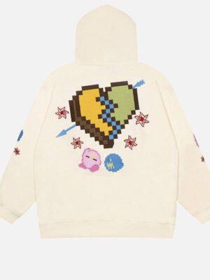 Battlekid Majesdar Planet Beige Zip-Up Hoodie