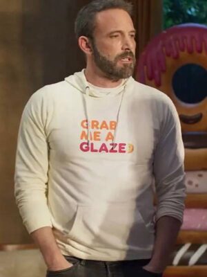 Ben Affleck Grab Me A Glaze White Pullover Hoodie