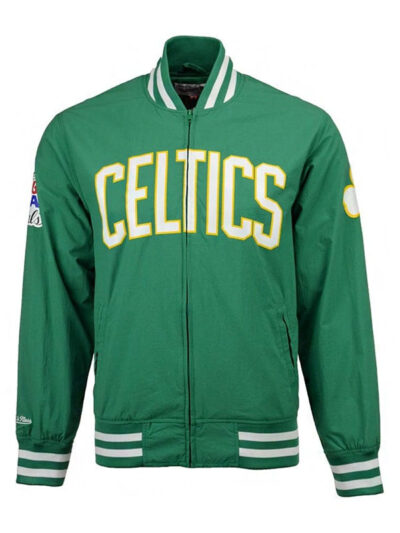 Boston Celtics Warm Up Green Bomber Jacket