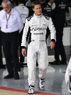 Brad Pitt Grand Prix F1 Racing White Jumpsuit