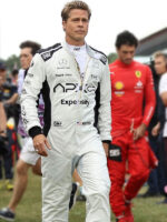 Brad Pitt Grand Prix F1 Racing White Jumpsuit