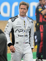 Brad Pitt Grand Prix F1 Racing White Jumpsuit