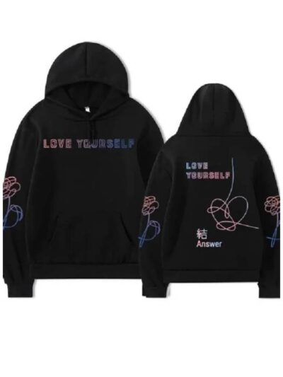 BTS Love Yourself Black Pullover Hoodie