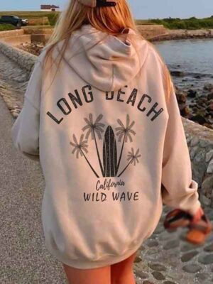 Long Beach California Oversized Hoodie