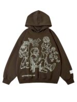 Cartoon Character Graphic Pullover Hoodie