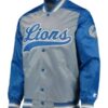 Detroit Lions Starter Grey Bomber Jacket