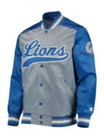 Detroit Lions Starter Grey Bomber Jacket