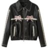 Diddi Moda Bow Leather Jacket