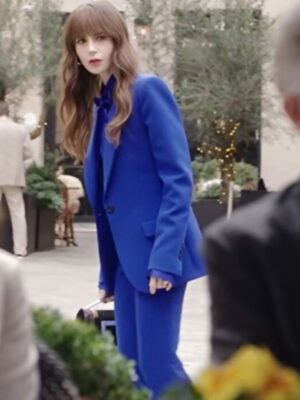 Emily in Paris S04 Lily Collins Blue Suit