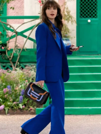 Emily in Paris S04 Lily Collins Blue Suit